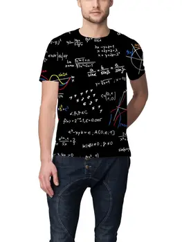 LIASOSO 2021 m. Vasarą Negabaritinių Marškinėliai Profesorius Matematikos 3D Spausdinimo Harajuku Trumpas Rankovės Marškinėliai Unisex Atsitiktinis Viršūnės