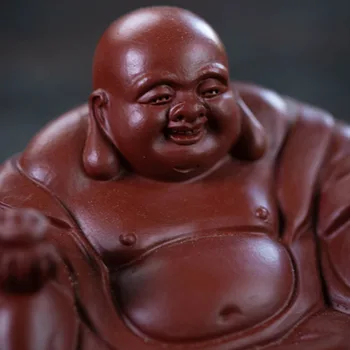 Kinijos Yixing Raudonos Molio Arbatos Pet Pasisekė Maitrėjos Budos Statula, Skulptūra Rankų Darbo Papuošalai Arbatos Statulėlės Amatų Teaware Decors
