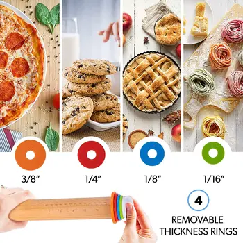 WALFOS Maisto kokybės Medienos kočėlas Minkštas Pasta Tortas Roller Tortas Bakeware Priemonė-Medinis kočėlas Kepimo & Konditerijos Įrankiai