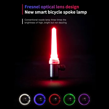 JLETOLI Smart LED Dviračio Ratų Šviesos, atsparus Vandeniui Dviračių Kalbėjo Žibintai Dviračių Uodega Kalbėjo Lempos Dviračių Priedai 2VNT