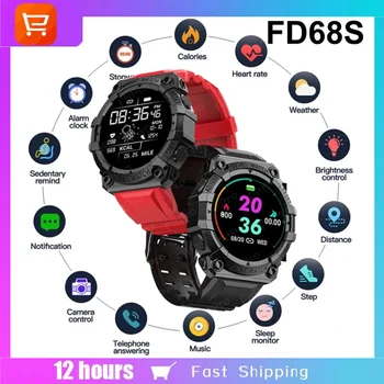 FD68S Smart Watch Vyrų, Moterų Smartwatch Širdies ritmas, Kraujo Spaudimo Monitorius Fitnes Tracker Sporto Laikrodžiai Juostoje 
