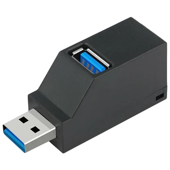 Universalus Mini 3 jungtys USB 3.0 Hub Didelės Spartos Duomenų Perdavimo Splitter Lauke Adapteris, skirtas 