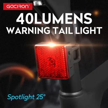 Gaciron 40 Liumenų Smart Nuoma Uodegos šviesos Dviračių Dėmesio USB Įkrovimo Vandeniui Įspėjamasis Žibintas Naktį Jojimo Saugos Galinis Žibintas