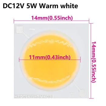 10vnt DC12V 5W 10W LED Keramikos chip COB Karoliukai smart IC apšvietimas 