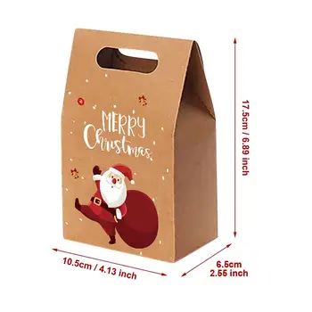 8 Stilių Kalėdų Saldainių Dėžutė Kalėdų Eglutė Kalėdų Senelis Juostelės Goodie Popieriaus Dėžės Nešiojamų Candy, Slapukus Maišelį Šalies Prekių