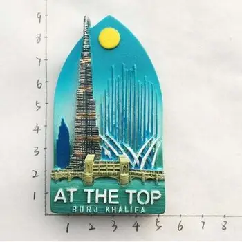 Khalifa dubajus Burlaivis Hotel 3D Šaldytuvas Magnetai, Kelionių Suvenyrai, Šaldytuvas Magnetiniai Lipdukai Namų Dekoro
