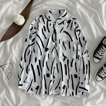 XEJ Dryžuota Tunika Moterims Medvilnės Marškinėliai Elegantiškas Pavasario Vasaros 2022 Moterų Mados Zebra Modelis Plius Dydžio Drabužių Moterims