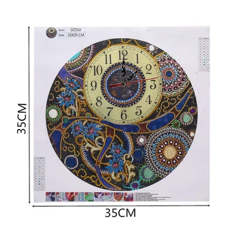 35*35CM DIY 5D kalnų krištolas Laikrodis Dalis Gręžimo Specialios Formos Deimantų Tapybos Rinkinio Mozaikos Laikrodis Namo Apdaila Mozaika, Namų Dekoro