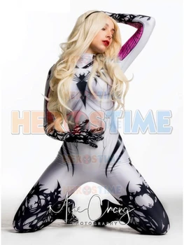 3D Spausdinimo Gwen Stacy Zentai Kostiumas Jamie Nuodai Gwen V2 Kostiumas Helovyno Cosplay Moterų Kostiumas Suaugusiems Kostiumai Vaikams
