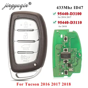 Jingyuqin 95440-D3100 / 95440-D3110 4 Mygtuką Keyless 2016 m. 2017 m. 2018 m., Hyundai Tucson Protingas Automobilis Klavišą TQ8-FOB-4F07 TQ8-FOB-4F11