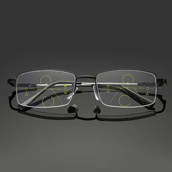 Lankstus Vyrams Multifocal Skaitymo Akiniai Laisvos Formos Palaipsniui Presbyopia Akiniai Anti-mėlyna didinamasis stiklas Ultralight Skaitytuvas