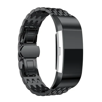 Naujas prabangus Metalo dirželiai Fitbit Mokestis 2 Pakeitimas Nerūdijančio Juostose, Apyrankę, Juostą Fitbit Charge2 smart watch Priedai
