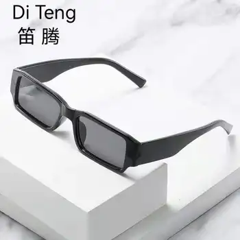 Mažas stačiakampis akiniai nuo saulės ženklo dizaineris 2022 tendencijos produktų žalia rausva ponios mados saulės akiniai festivalis oculos de sol
