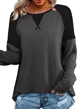 Nauja Stiliaus Moterų Viršuje Susiuvimo Kryžiaus Apvalios Kaklo marškinėliai Raglan Rankovėmis ir ilgomis rankovėmis Viršūnes Rudenį Atsitiktinis Megztinis Ponios T-shirt