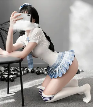 Karšto 2021 Seksualus Mokyklos Mergina Cosplay Apranga Erotika Kolegijos Vienodą Moterų Kawaii Klostuotas Sijonas Japonijos Studentų Vaidmenų Žaidimų Rinkinys