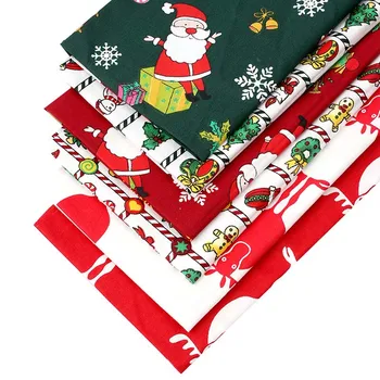 AHB 40*50 cm 1pc Medvilnės Kalėdų Audinys Santa Claus Spausdinta Medžiaga Lapas Drabužių Siuvimo Medžiagos, Namų Tekstilės Lopai